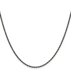Stainless Steel Oxidized 2mm Link Chain Necklace  product image