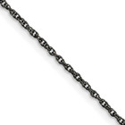 Stainless Steel Oxidized 2mm Link Chain Necklace  product image