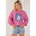 Regina Chic Tiger Embroidered Casual Sweatshirt product image