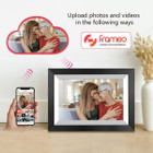 10.1 Inch Smart WiFi Digital Photo Frame 1280x800 IPS LCD Touch Screen,Auto-Rotate Portrait and Landscape,Built in 16GB Memory,Share Moments Instantly via Frameo App from Anywhere (Black Wooden Frame) product image