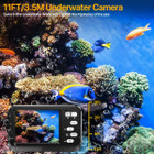 Underwater Cameras,4K Waterproof Digital Camera 48 MP Autofocus Function Selfie Dual Screens with 16X Digital Zoom Compact Portable 11FT Underwater Camera for Snorkeling,Waterproof,2 battery (Black) product image