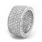 White Gold Iced Out 5-Layer Ring (Size 8) product image