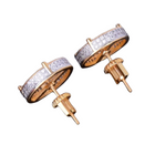 Hip Hop Copper Zirconia Stud Earrings product image