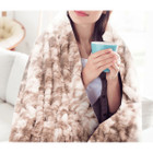 Cheer Collection® Faux Fur Bamboo Design Throw Blanket product image