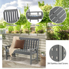 All-Weather HDPE 2-Person Garden Bench with Backrest and Armrests product image
