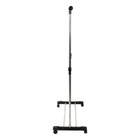 Single-Bar Vertically-Stretching Stand Clothes Rack with Shoe Shelf & Wheels product image