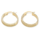 Gold-Filled High-Polish Nugget Hoop Earrings with Micro Pavé Setting product image