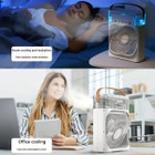 Portable Air Conditioners Fan, Ultra Quiet Personal Small Cooling Misting Fan for Makeup, Home, Office, Travel (White) product image