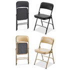 Curved Braced & Double Hinged Metal Folding Chair with Thick Foam (2-Pack) product image