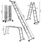 12.5-Foot 330-Pound Capacity Multipurpose Folding Scaffold Ladder product image