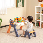 Kids' 6-in-1 Art Easel with Reversible Building Block Tabletop & Chair product image