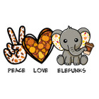 Peace, Love & Elefunks - Elephant Autumn Fall Graphic Tee product image