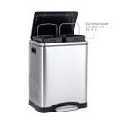 30L Dual Bin Stainless Steel Trash Can by Amazon Basics®, C-10049FM-30L product image