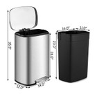 Stainless Steel 13.2 Gallon Airtight Soft Close Trash Can product image