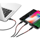 3-in-1 Nylon Braided 4-Foot Charging Cable for iPhone, Type-C, Micro USB product image