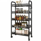 5-Tier Multi-Functional Mesh Wire Rolling Cart product image