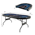 Foldable 10-Player Poker Table with LED Lights and USB Ports product image