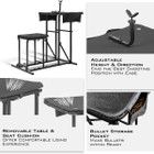 Foldable Bench Seat with Adjustable Height Table Rest product image