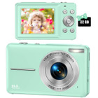 Digital Camera,FHD 1080P Digital Camera for Kids Video Camera with 16X Digital Zoom,Compact Point and Shoot Camera Portable Small Camera for Teens Students Boys Girls Seniors (Green) product image