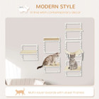 6-Piece Modern Wall Shelves for Cats by PawHut™ product image