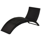 Foldable PE Wicker Rattan Patio Chaise Lounger with Cushion by Outsunny® product image