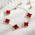 18K Gold Plated Clover Wrist Bracelet product image