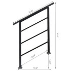 1- or 3-Step Adjustable Wrought Iron Handrail product image