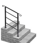 1- or 3-Step Adjustable Wrought Iron Handrail product image