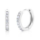 Cubic Zirconia 18K Gold-Plated Huggie Earrings product image