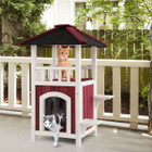 2-Story Wooden Outdoor Cat House product image