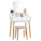 Costway Vanity Table with Cushioned Stool product image