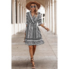 Women's V-Neck Fit and Flare Dress product image