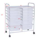 Costway 12-Drawer Rolling Storage Cart Organizer product image