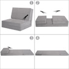 Costway Convertible Fold Down Chair Lounger Bed product image