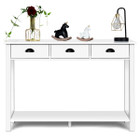Costway 47'' Console Table - Hall Side Desk with Drawers and Shelf product image