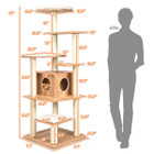 Costway 69" Modern Cat Tower with Removable Platforms product image