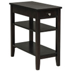 Narrow 3-Tier Side End Table with Drawer  product image