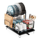 NewHome™ 2-Tier Dish Drying Rack with Drainboard  product image