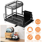 NewHome™ 2-Tier Dish Drying Rack with Drainboard  product image