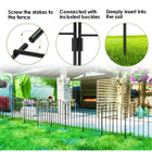 Decorative Garden Fence Iron Folding Panel Border (Set of 10) product image