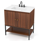 31-Inch Bathroom Vanity Sink Combo with Doors & Open Shelf product image