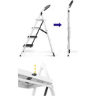 Neat-Living Folding 4-Step Iron Step Ladder with Anti-Slip Pedal product image