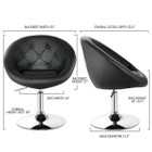 Adjustable PU Leather Swivel Chair with Round Tufted Back product image