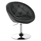 Adjustable PU Leather Swivel Chair with Round Tufted Back product image