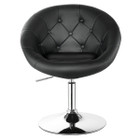 Adjustable PU Leather Swivel Chair with Round Tufted Back product image