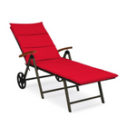 Costway Aluminum Rattan Lounger 5-Position Recliner product image