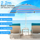 7.2-Foot Portable Outdoor Beach Umbrella with Sand Anchor & Tilt Mechanism product image