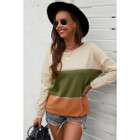 Women's Colorblock Long Sleeve Knit Sweater product image