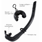 Diving Snorkel Portable Foldable Multi-color Silicone Freediving Snorkel For Swimming Diving Color Black product image