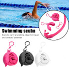 Diving Snorkel Portable Foldable Multi-color Silicone Freediving Snorkel For Swimming Diving Color White product image